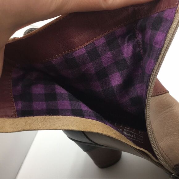 L'Artiste By Spring Step Mia Booties Boots Patchwork Corset Zip Size 36 US 5.5-6 - Picture 15 of 17